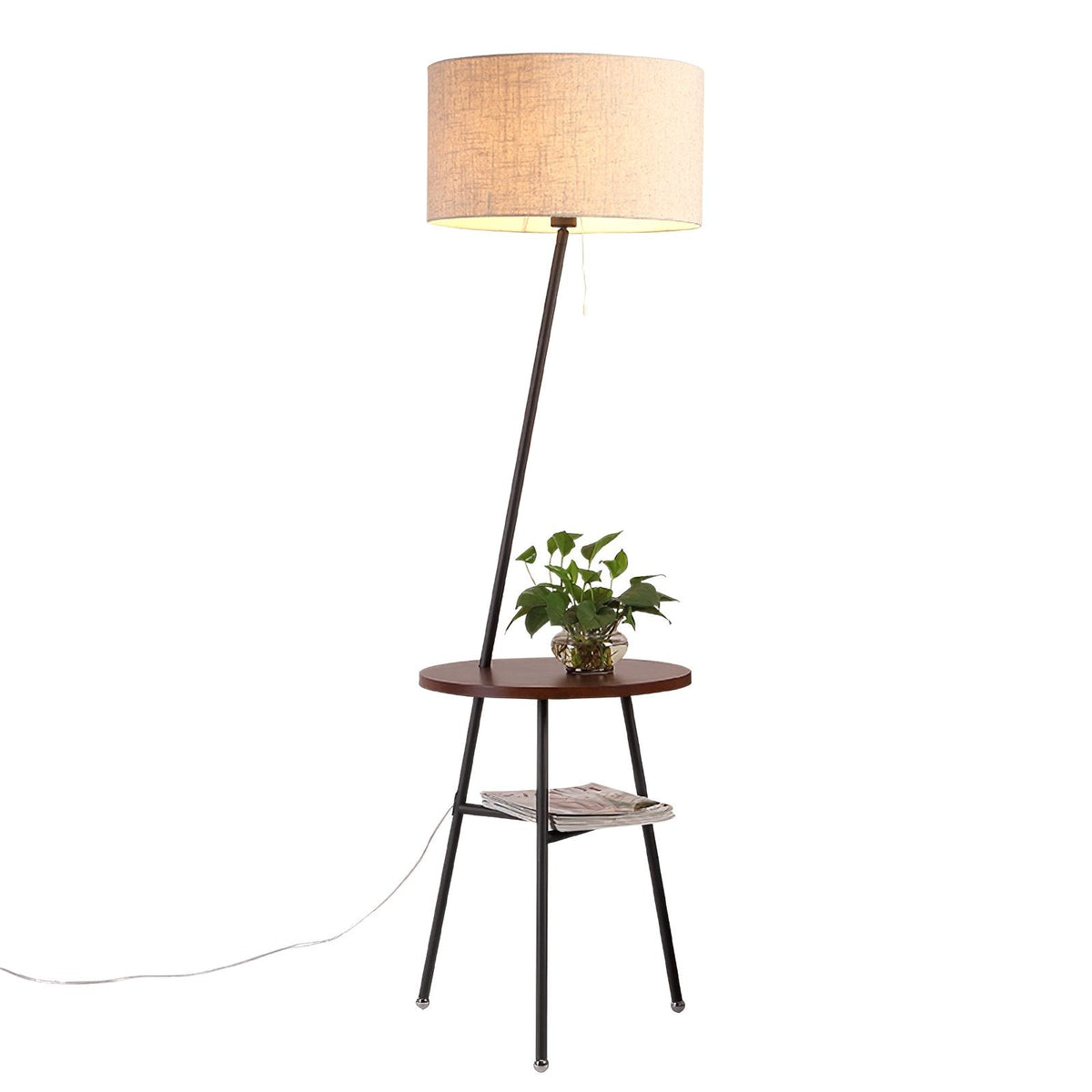 Inclined Tube With Table Floor Lamp