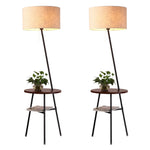 Inclined Tube With Table Floor Lamp