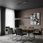Industrial Axis Linear LED Pendant Light for Kitchen Island, Modern Metal Hanging Lamp
