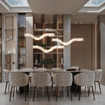 Infinity Alabaster Pendant Light in Brass and Leather