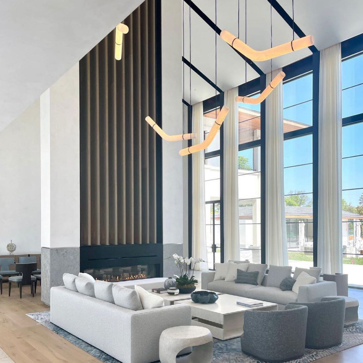 Infinity Alabaster Pendant Light in Brass and Leather