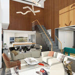 Infinity Alabaster Pendant Light in Brass and Leather