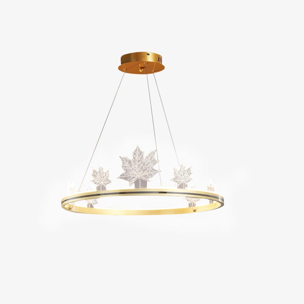 Ion Leaf Modern LED Chandelier in Gold or Black for Dining Room and Living Room