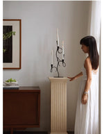 Iron Vine Sculptural Candle Holder – Modern Black Metal Centerpiece