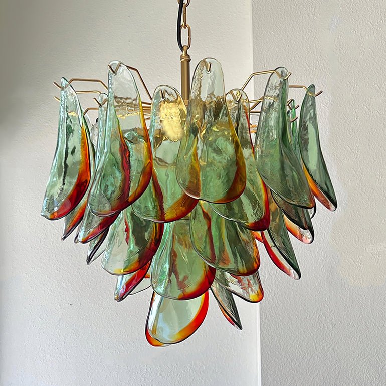 Marielle Glass Chandelier – Modern Art Deco Pendant Light for Dining Room & Foyer