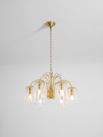 Isla Dawn Crystal Chandelier in Brass for Modern Dining Room and Living Room