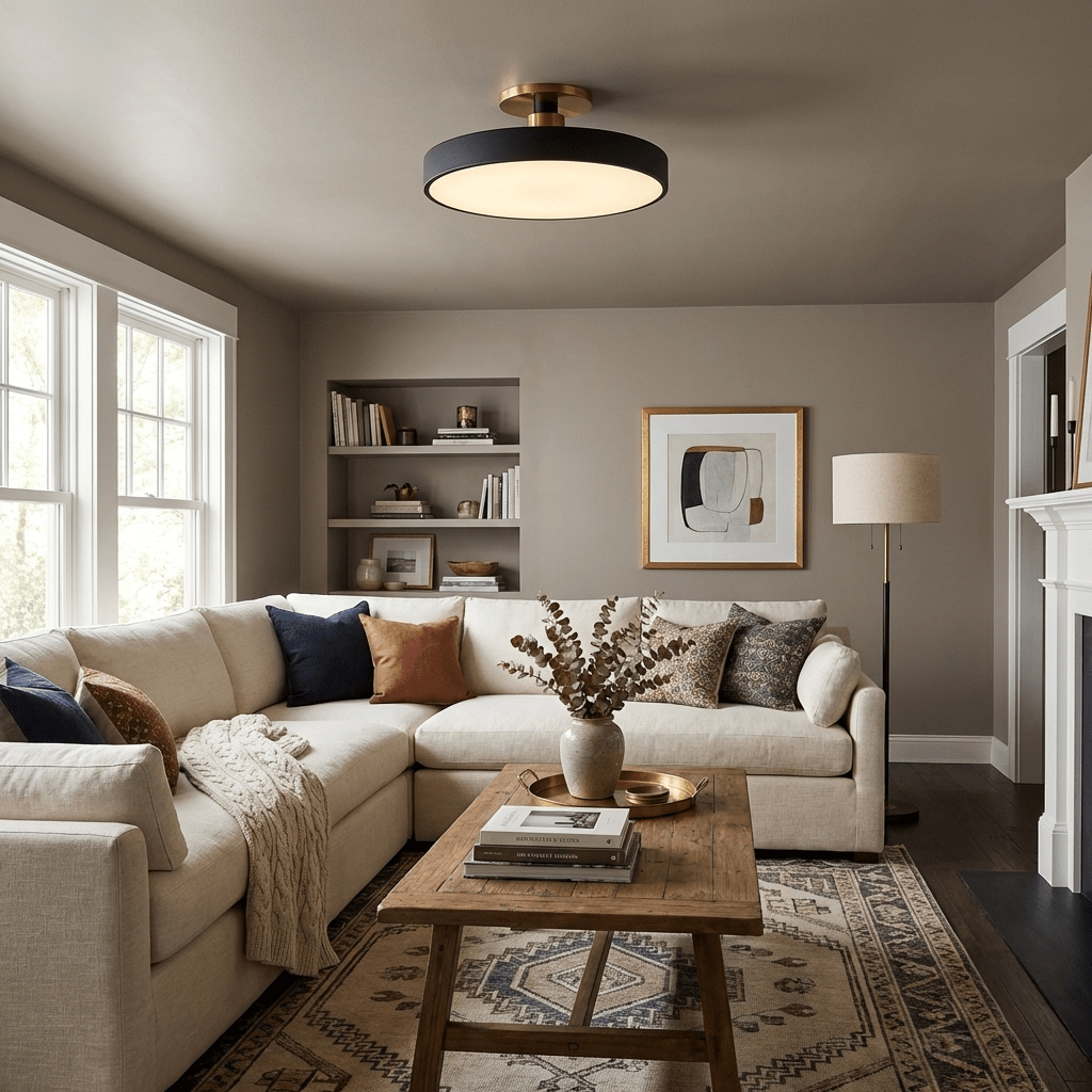 Isla Flush Mount Ceiling Light – Modern LED Ceiling Lamp with Acrylic Diffuser