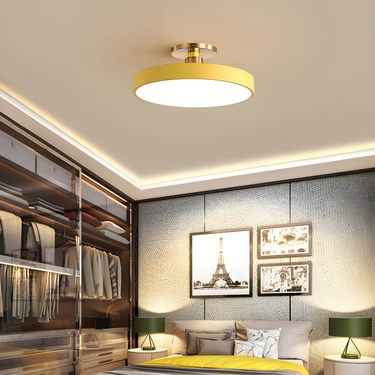 Isla Flush Mount Ceiling Light – Modern LED Ceiling Lamp with Acrylic Diffuser