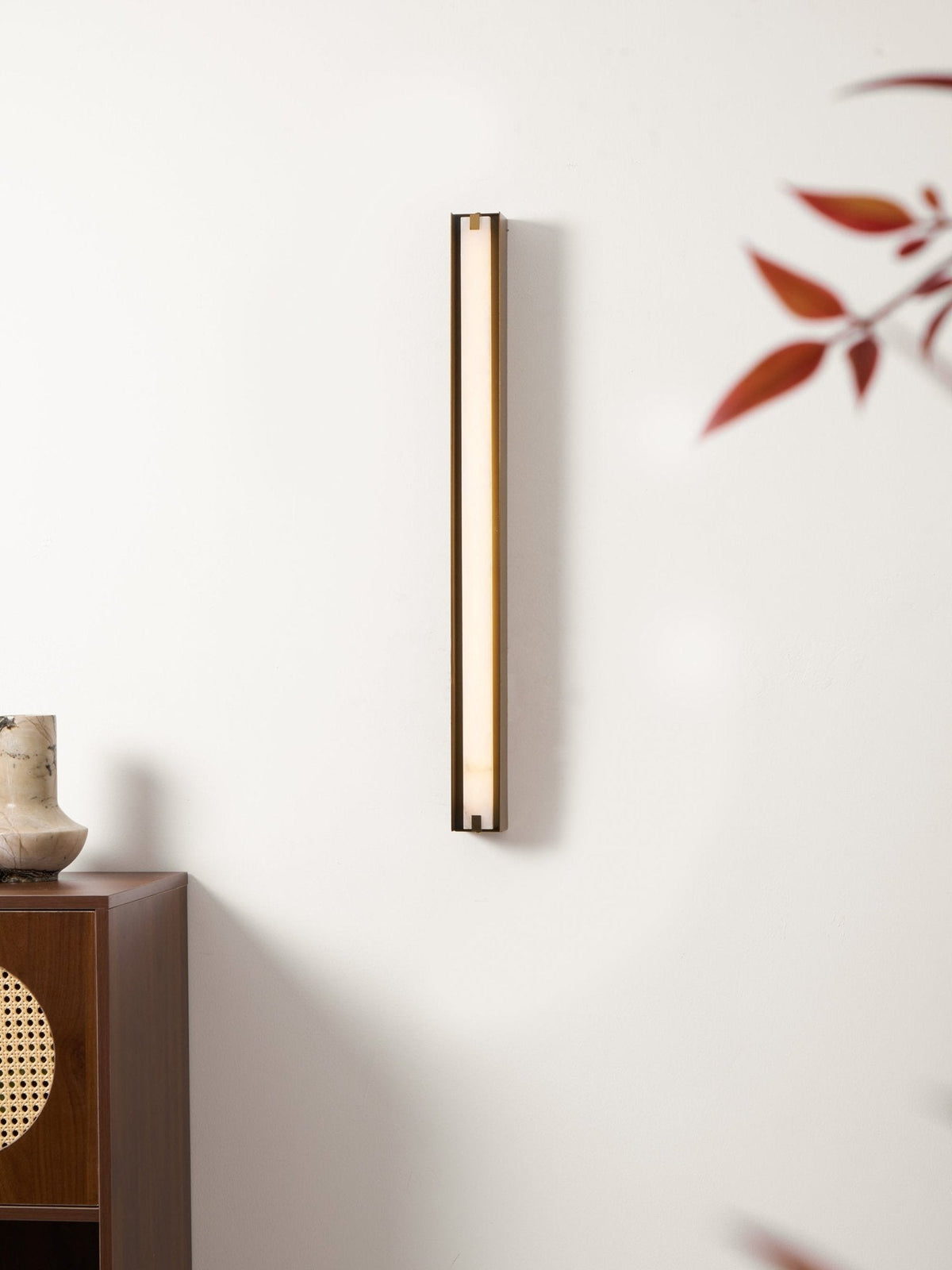 Isolde Alabaster Wall Sconce – Modern LED Wall Light in Bronze