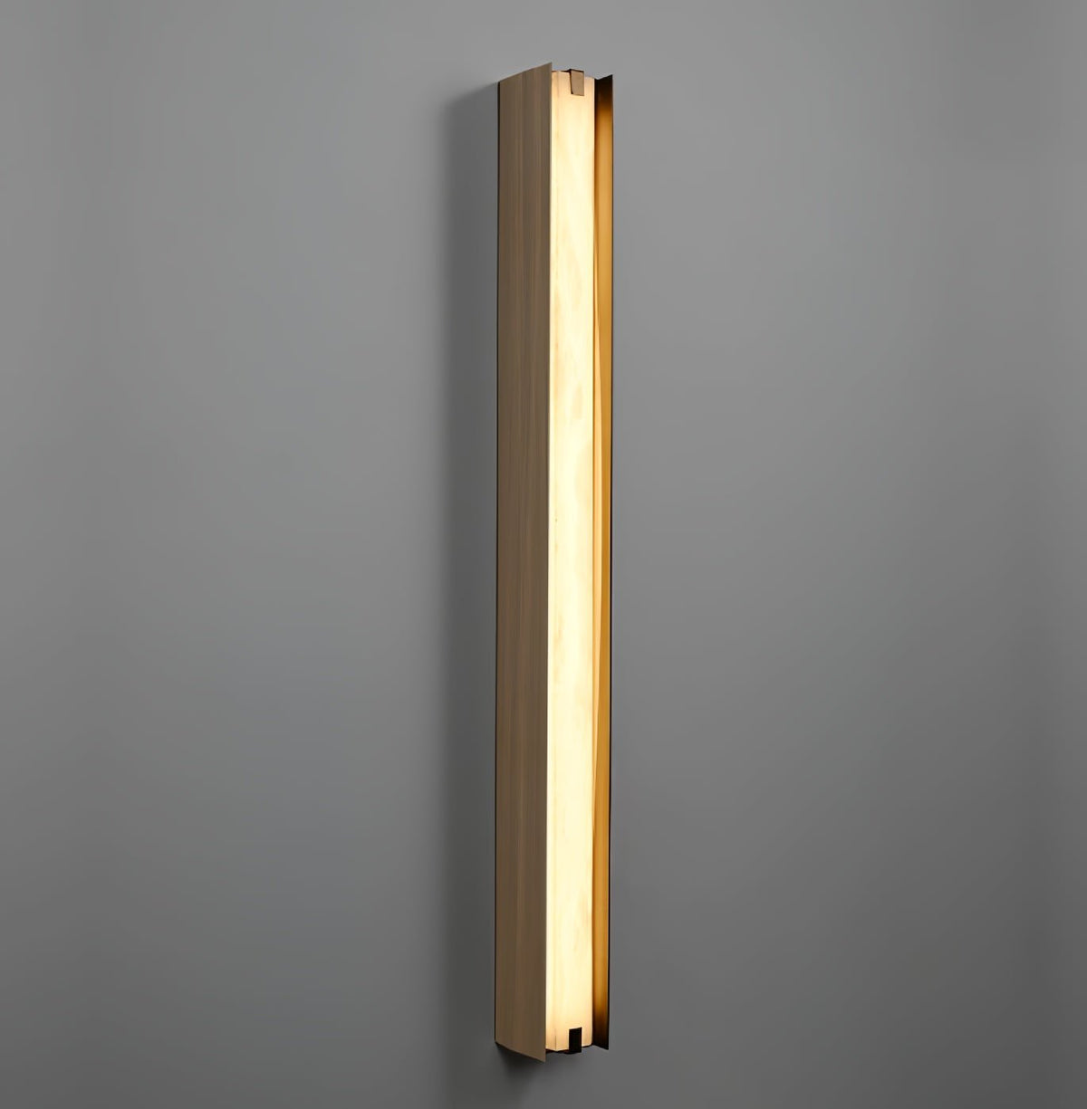 Isolde Alabaster Wall Sconce – Modern LED Wall Light in Bronze