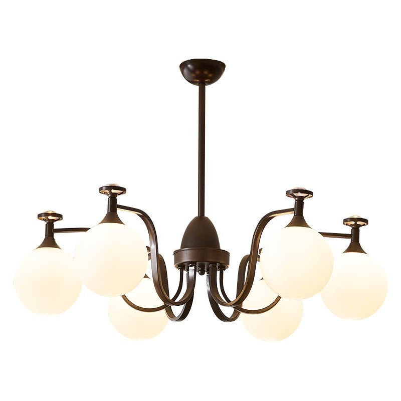 Isolde Modern Glass Globe Chandelier for Dining Room and Living Room