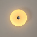 Ivory Ripple Flush Mount Ceiling Light, Modern LED Semi-Flush Mount for Bedroom and Living Room