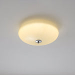 Ivory Ripple Flush Mount Ceiling Light, Modern LED Semi-Flush Mount for Bedroom and Living Room