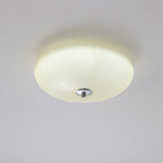 Ivory Ripple Flush Mount Ceiling Light, Modern LED Semi-Flush Mount for Bedroom and Living Room