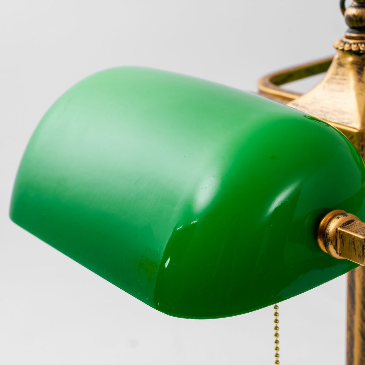 Jade Collection Bronze Table Lamp with Emerald Glass Shades
