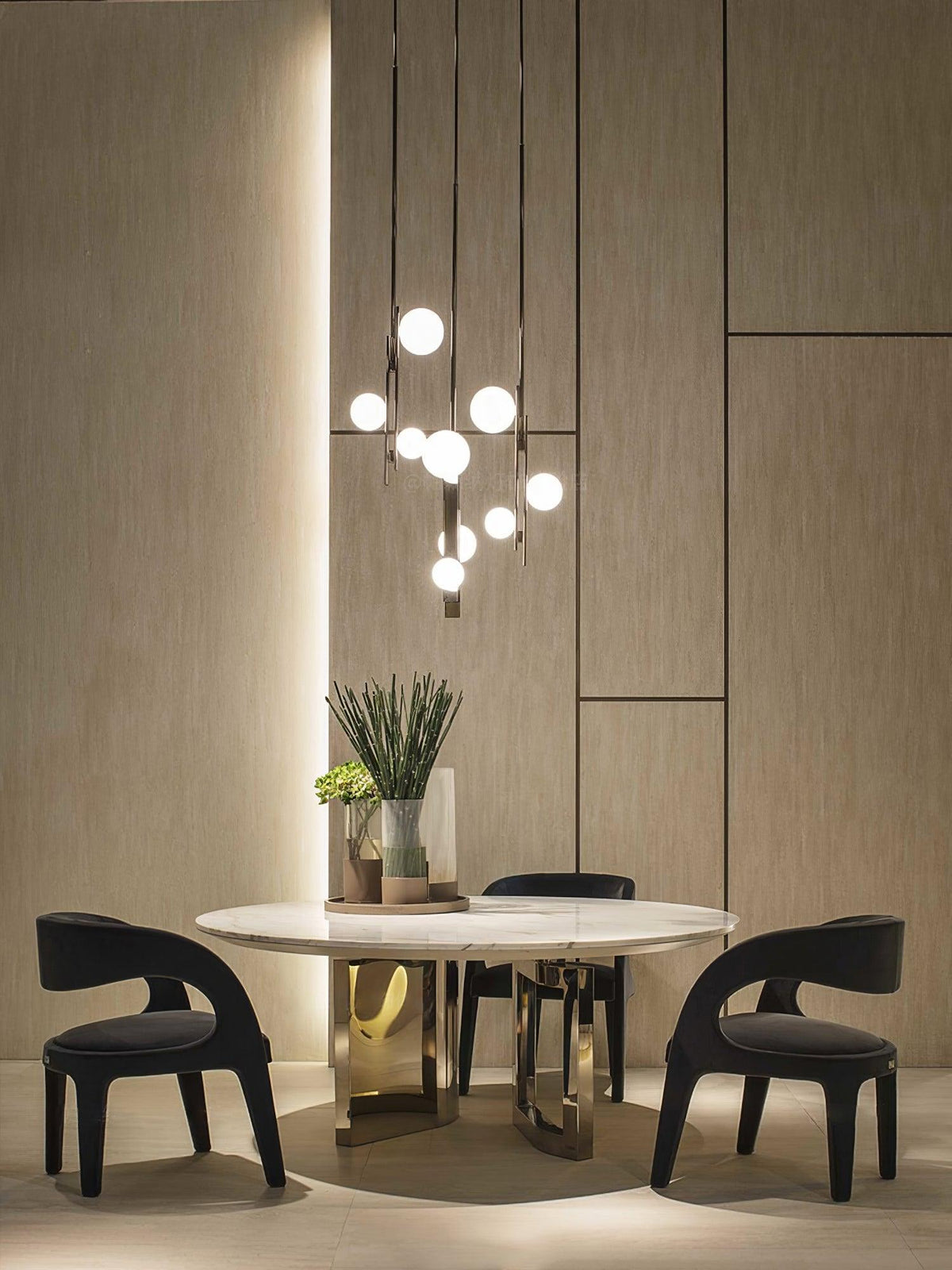 Jaklin Contemporary Glass Pendant Light in Gold Finish