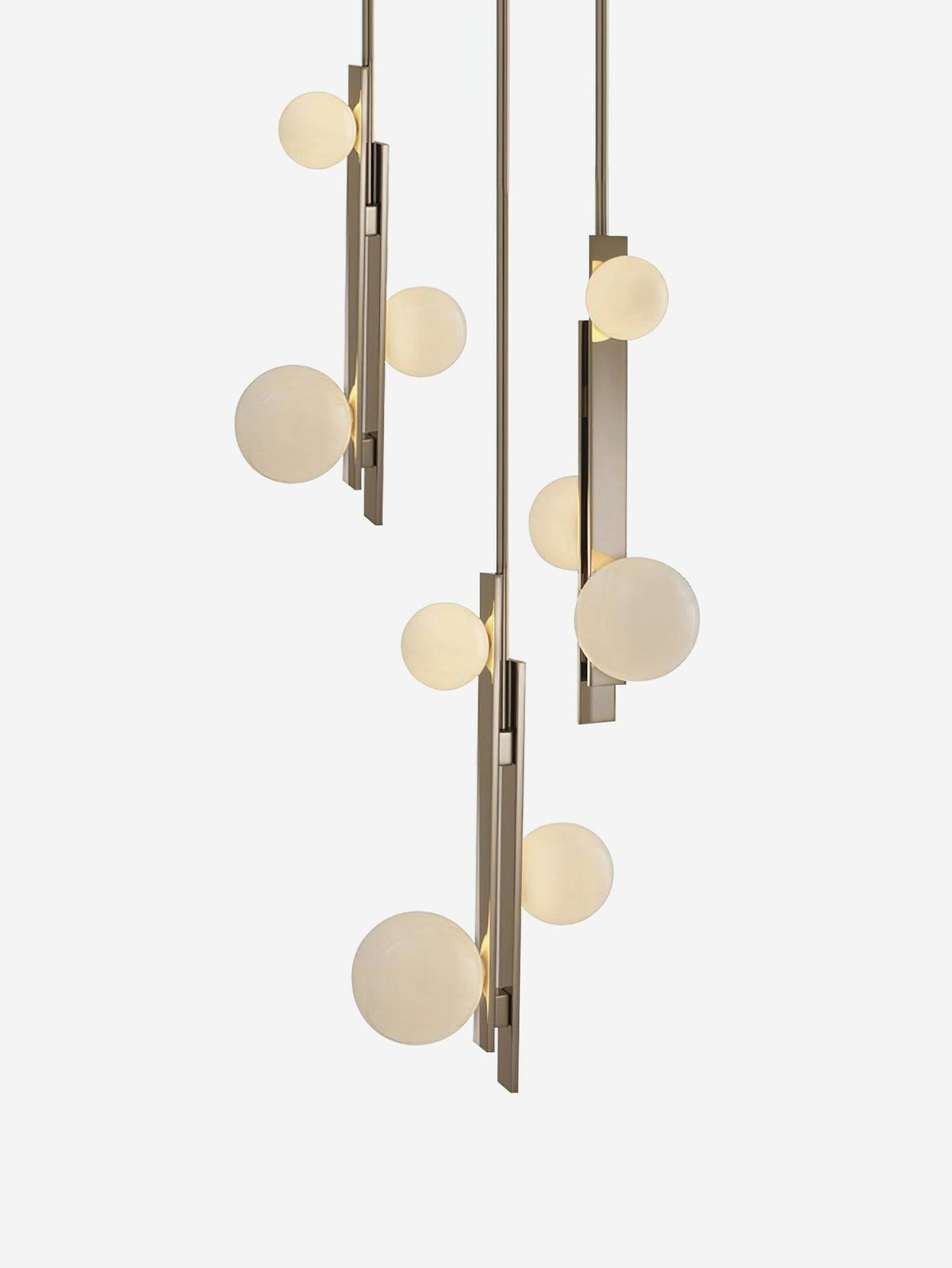 Jaklin Contemporary Glass Pendant Light in Gold Finish