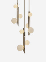 Jaklin Contemporary Glass Pendant Light in Gold Finish