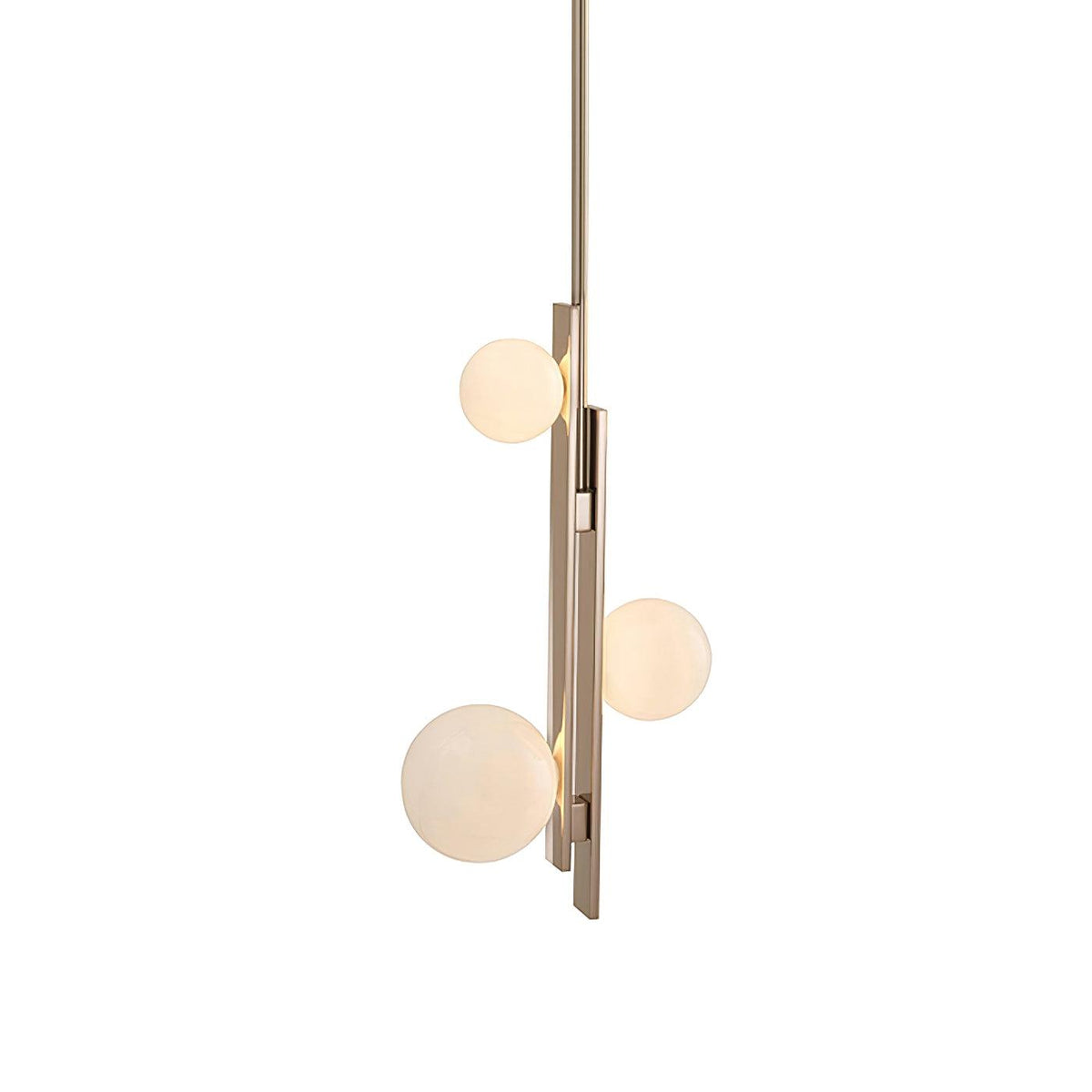 Jaklin Contemporary Glass Pendant Light in Gold Finish