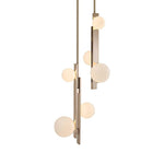 Jaklin Contemporary Glass Pendant Light in Gold Finish