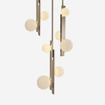 Jaklin Contemporary Glass Pendant Light in Gold Finish