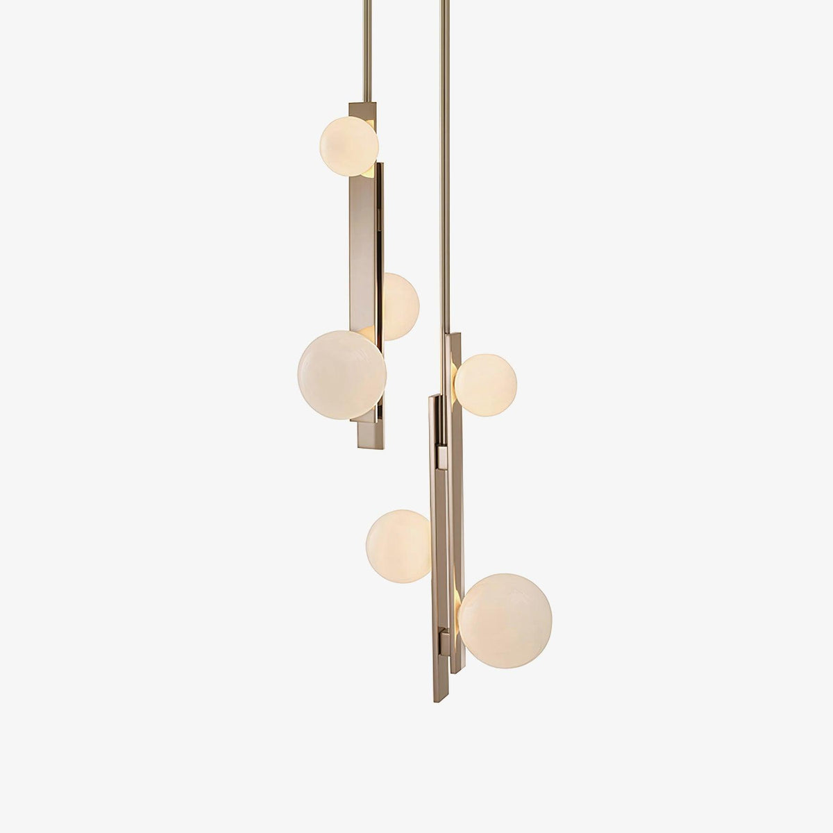 Jaklin Contemporary Glass Pendant Light in Gold Finish