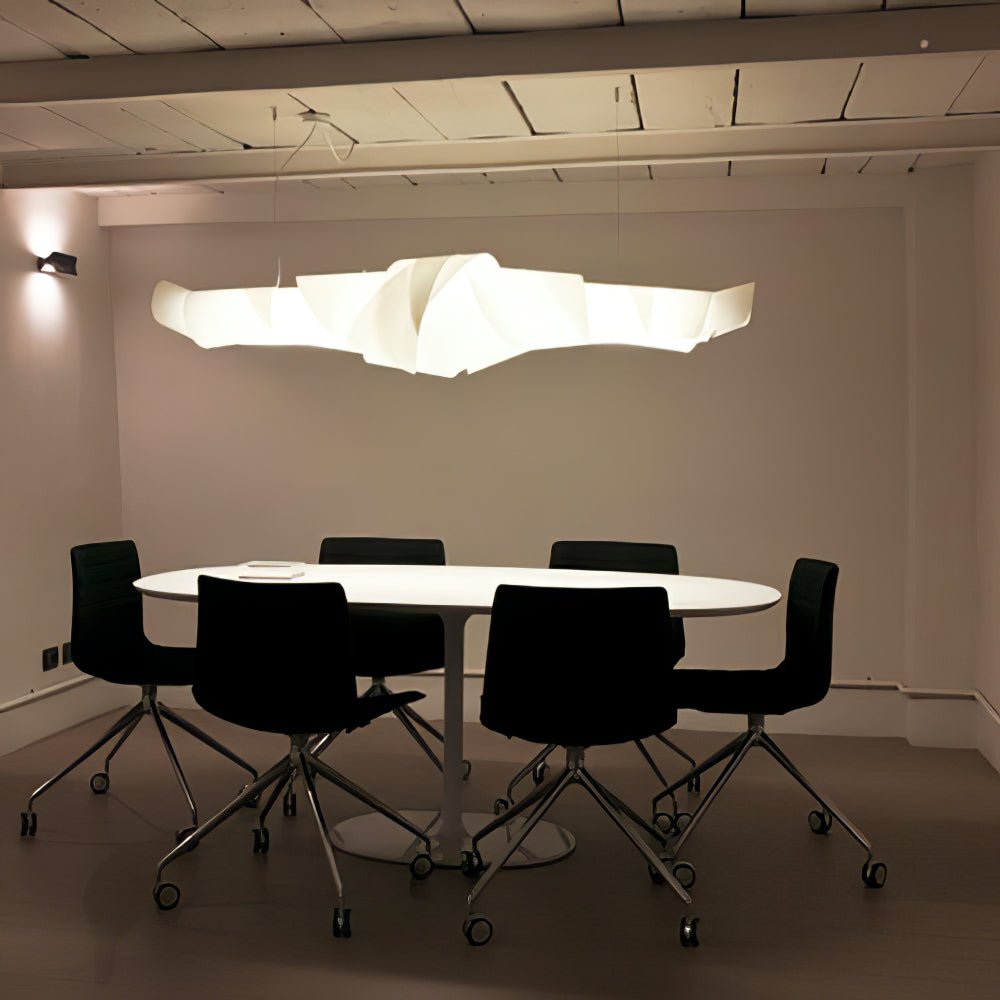 Caterpillar Sculptural LED Chandelier in White for Modern Interiors