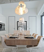 Caterpillar Sculptural LED Chandelier in White for Modern Interiors