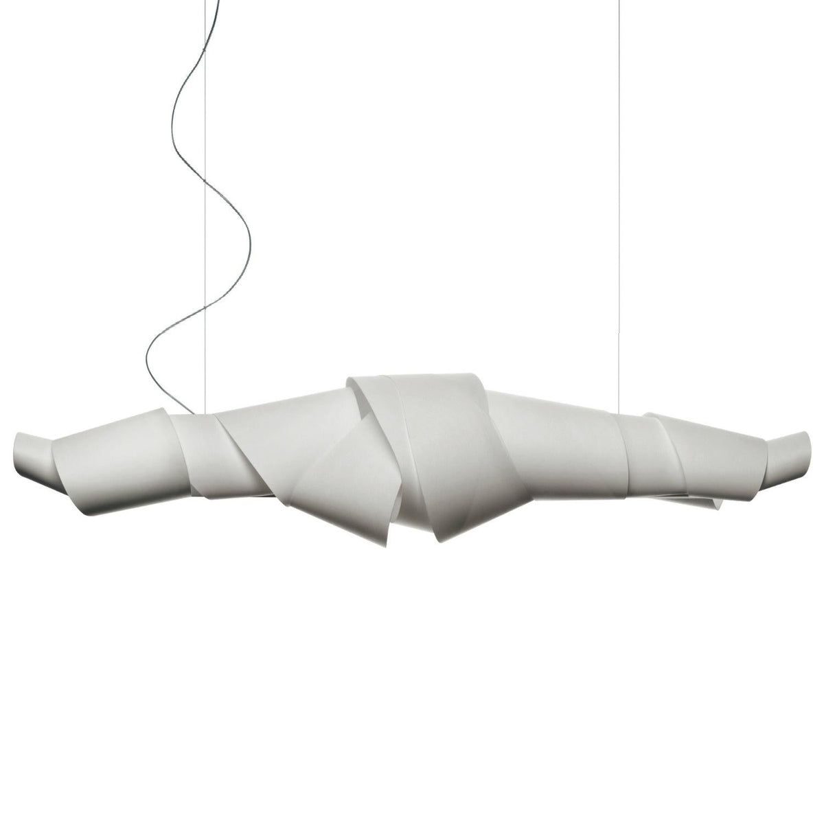 Caterpillar Sculptural LED Chandelier in White for Modern Interiors