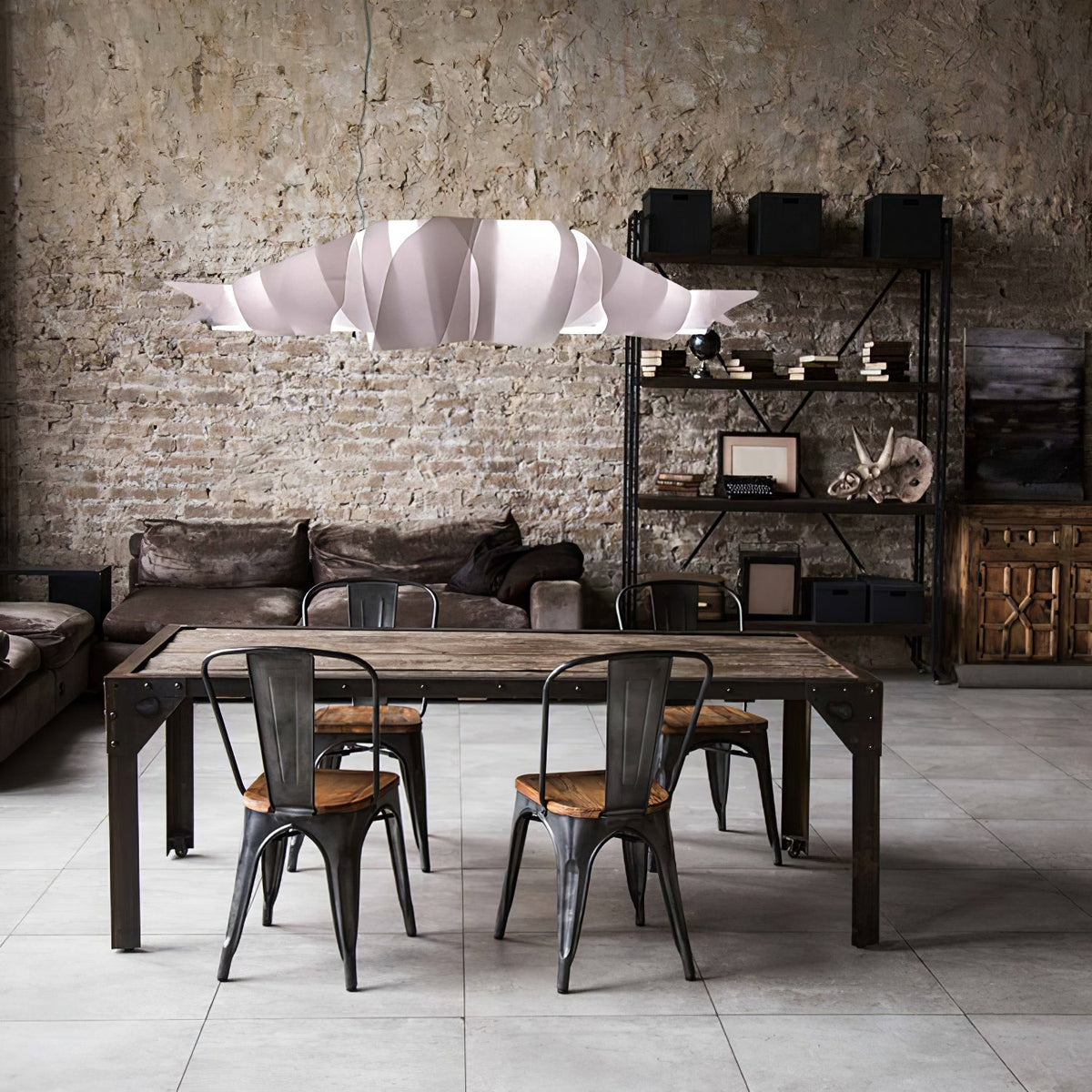 Caterpillar Sculptural LED Chandelier in White for Modern Interiors