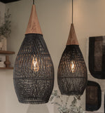 Vintage Rattan Woven Chandelier