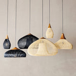 Vintage Rattan Woven Chandelier