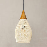 Vintage Rattan Woven Chandelier