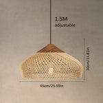 Vintage Rattan Woven Chandelier