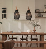 Vintage Rattan Woven Chandelier