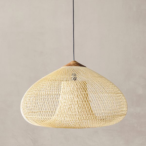 Vintage Rattan Woven Chandelier