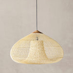 Vintage Rattan Woven Chandelier