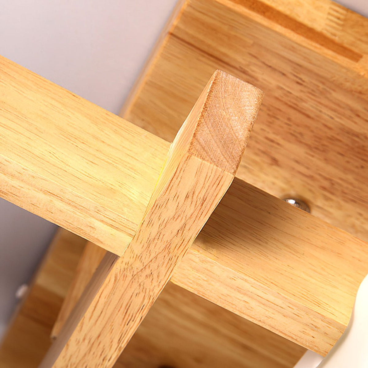Japanese Square Wooden Art Ceiling Lamp