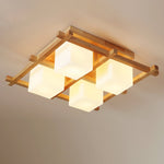 Japanese Style Lattice Ceiling Lamp