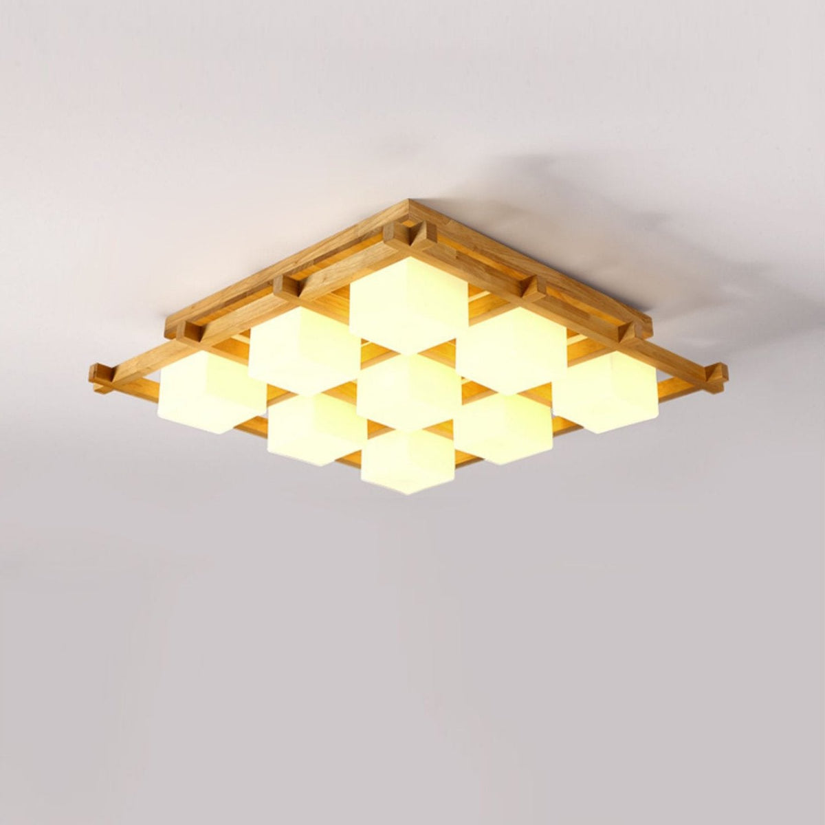 Japanese Style Lattice Ceiling Lamp