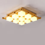 Japanese Style Lattice Ceiling Lamp