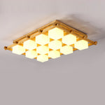 Japanese Style Lattice Ceiling Lamp