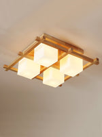 Japanese Style Lattice Ceiling Lamp