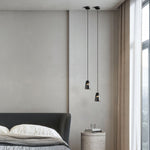 Jerez2 Modern LED Pendant Light in Smokey Gray Glass for Dining Room & Kitchen Island