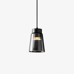 Jerez2 Modern LED Pendant Light in Smokey Gray Glass for Dining Room & Kitchen Island