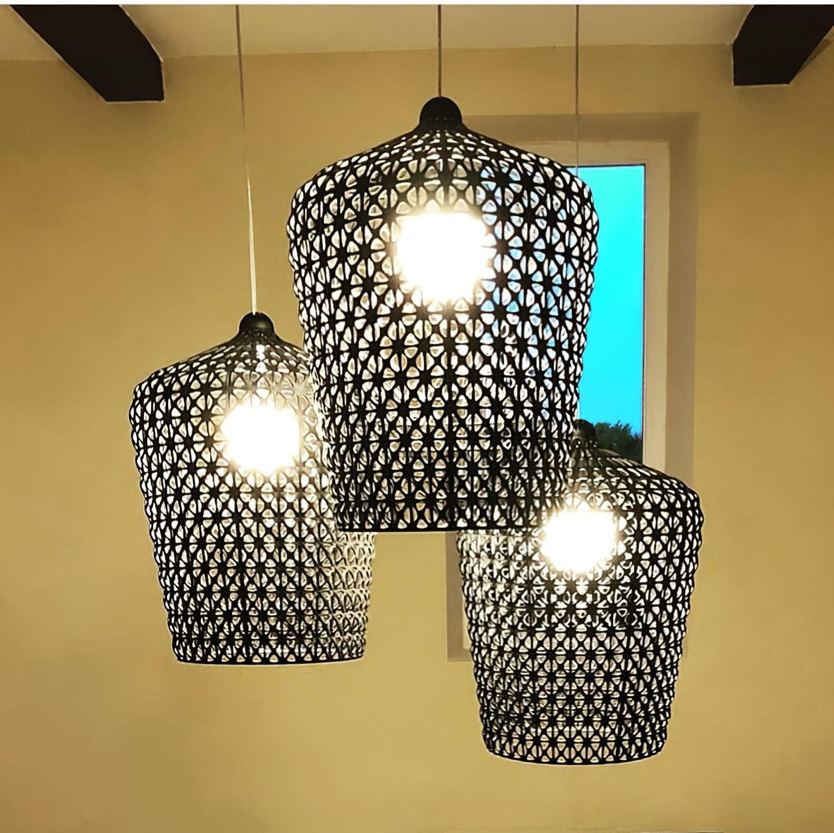 Kabuki Pendant Light – Modern Acrylic LED Hanging Lamp for Dining & Living Spaces