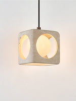 Kaelis Travertine Pendant Light – Sculptural Stone Cube Lamp for Modern Interiors