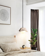 Kaelo Pendant Light in Yellow Travertine with Glass Globe