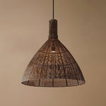 Kalani Woven Rattan Pendant Light – Natural Organic Modern Hanging Lamp