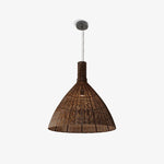 Kalani Woven Rattan Pendant Light – Natural Organic Modern Hanging Lamp